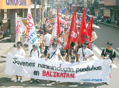 Thousands of people went out and marched against Balikatan in Naga City, Camarines Sur
